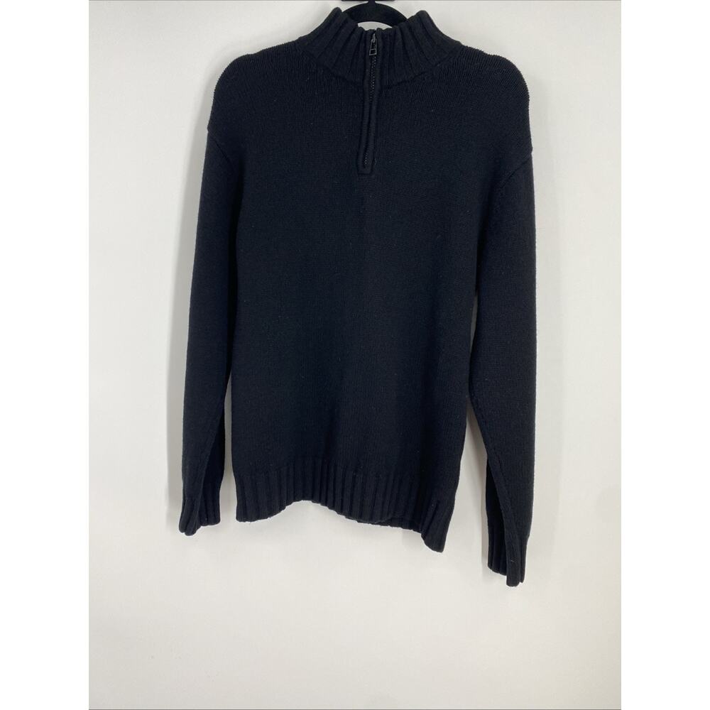 Vintage Gap Quarter Zip Sweater Men’s Small Black Preppy Casual Classic 718